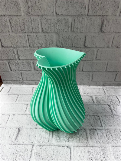 Kalpli Turkuaz Dekoratif Vazo 24 cm Modern Şık Tasarım