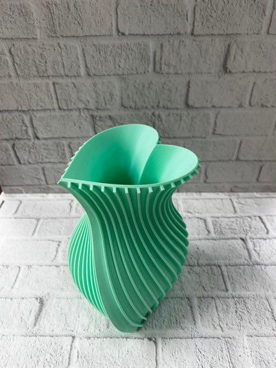 Kalpli Turkuaz Dekoratif Vazo 24 cm Modern Şık Tasarım