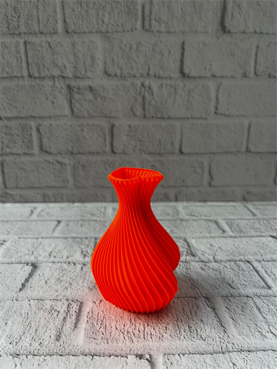 Kalpli Turuncu Dekoratif Vazo 11 cm Modern Şık Masaüstü Aksesuar