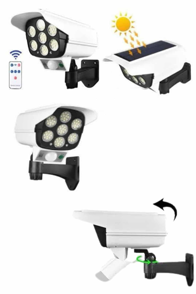 Kamera Görünümlü Led Lamba Dönebilen Bahçe Aydınlatması Duvar Lambası