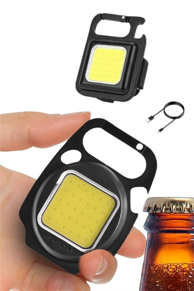 Kamp Çadır Lambası Şarjlı El Feneri Işıldak Anahtarlık Mini Mıknatıslı