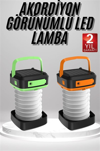 Kamp Feneri Lambası Solar Güneş Enerji Portatif Işıldak Şarjlı