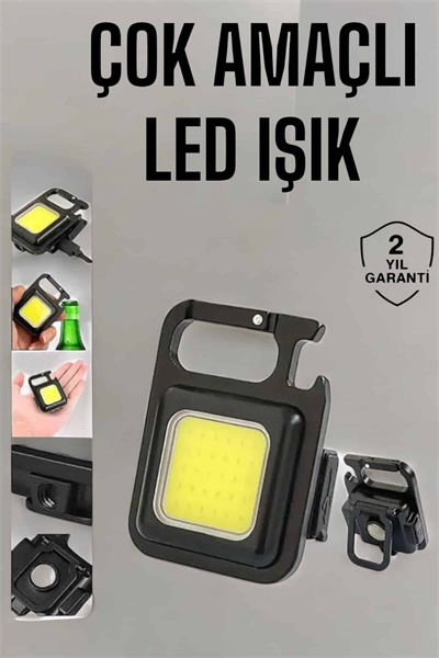 Kamp Işığı Çok Fonksiyonlu Taşınabilir Anahtarlık Kapak Açma Manyetik Özelliği