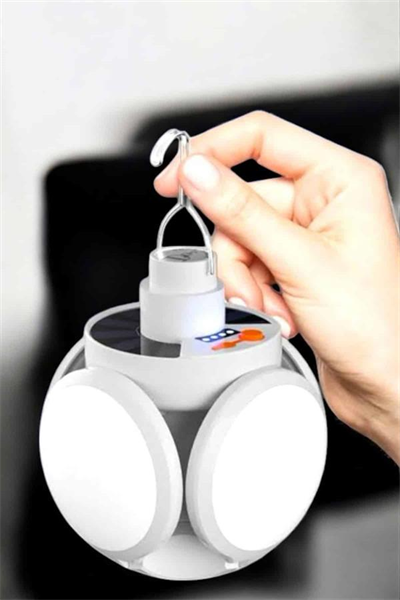 Kamp Lambası Işıldak Beyaz Işık Güneş Enerjili Solar Aydınlatma 5 Kanatlı Katlanabilir