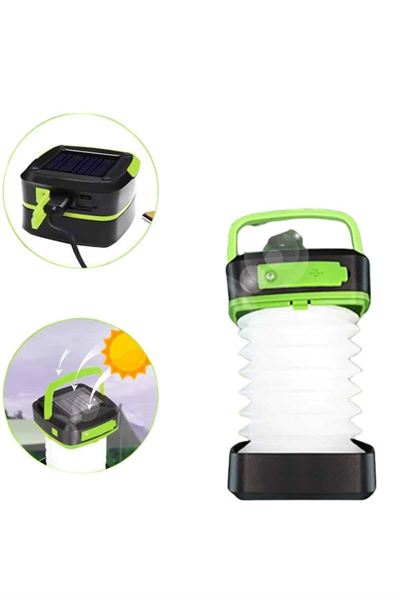 Kamp Lambası Katlanabilir Lamba Solar Şarjlı Led Lamba El Fenerli