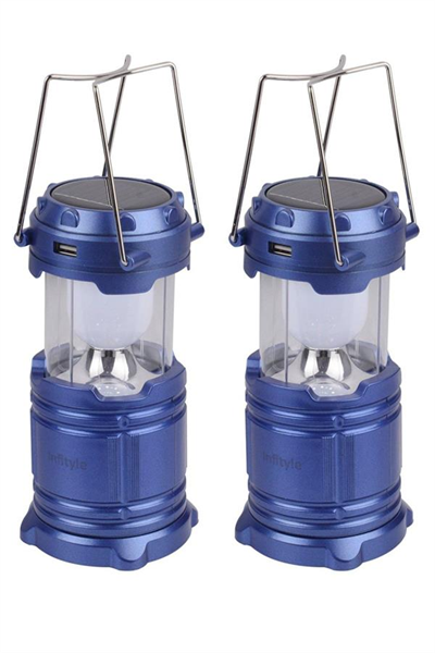 Kamp Lambası Solar Şarjlı Kızaklı Kamp Feneri Led Lamba Işıldak