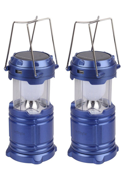 Kamp Lambası Solar Şarjlı Kızaklı Kamp Feneri Led Lamba Işıldak