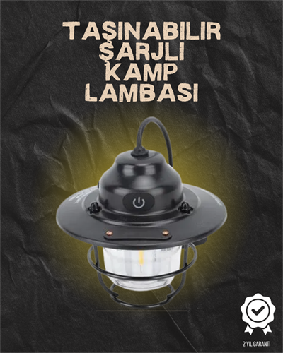 Kamp ve Bahçe İçin Retro LED Fener – Sıcak Işık, Uzun Ömürlü Batarya