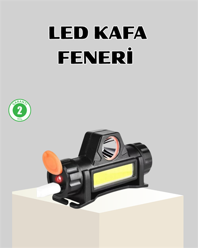 Kamp ve Doğa İçin Şarjlı LED Baş Feneri – Mıknatıslı, Su Geçirmez