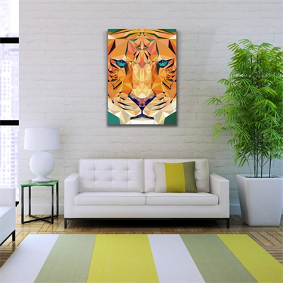 Kaplan Figürü Soyut Çalışma Kanvas Tablo 50 x 70