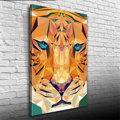 Kaplan Figürü Soyut Çalışma Kanvas Tablo 50 x 70