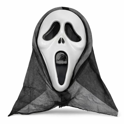 Kapşonlu Çığlık Maskesi Scream Maskesi - Hayalet Maskesi 33x21 cm