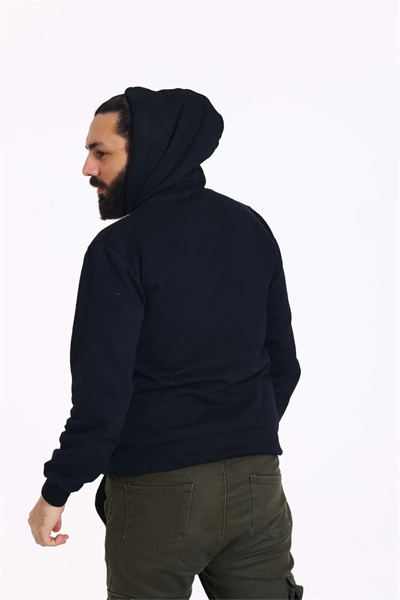 Kapüşonlu İçi Polarlı Regular Kalıp Erkek Sweatshirt Kırmızı