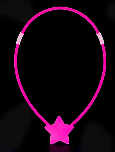 Karanlıkta Yanan Glow Stick Yıldız Kolye - 6 Adet