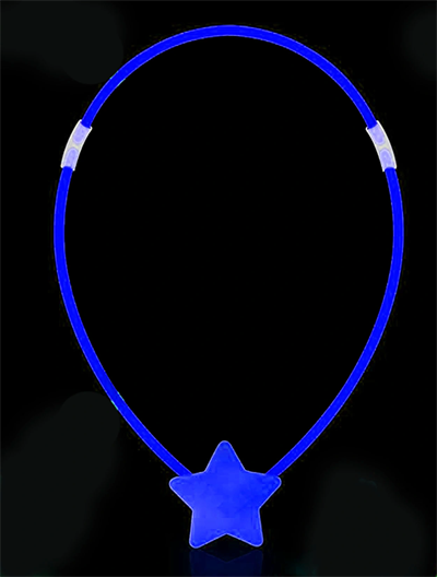 Karanlıkta Yanan Glow Stick Yıldız Kolye - 6 Adet