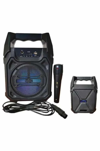 Karaoke Mikrofonlu Fm Radyolu Bluetooth Hoparlör Yüksek Ses Kaliteli