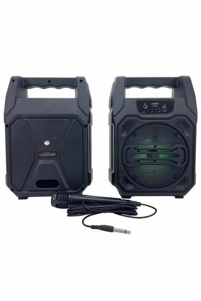 Karaoke Mikrofonlu Fm Radyolu Bluetooth Hoparlör Yüksek Ses Kaliteli