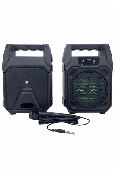 Karaoke Mikrofonlu Fm Radyolu Bluetooth Hoparlör Yüksek Ses Kaliteli