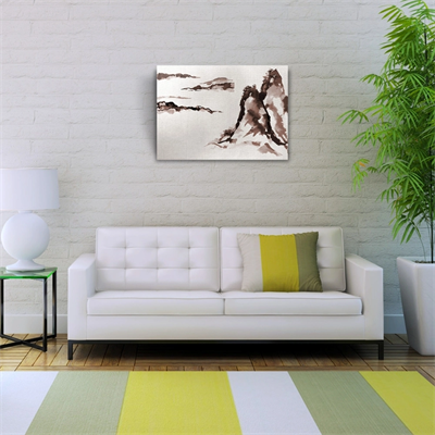 Karla Kaplı Kayalıklar Yağlıboya Kanvas Tablo 50 x 70