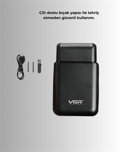 Kart Tasarımlı Şarjlı Tıraş Makinesi | 2 Başlıklı Hassas Kesim
