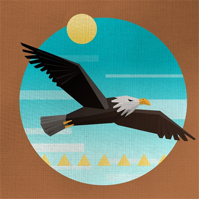 Kartal Figürü Kanvas Tablo 50 x 70