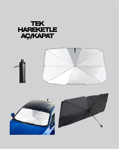 Katlanabilir Araba Güneşliği – UV ve Isı Koruması, Kolay Kurulum Gerektirmez