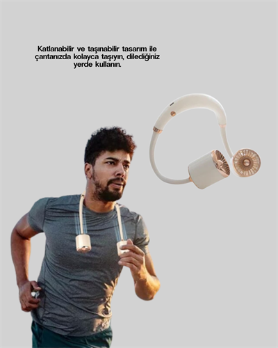Katlanabilir Asılabilir Fan USB Şarjlı Hafif ve Sessiz Tasarım