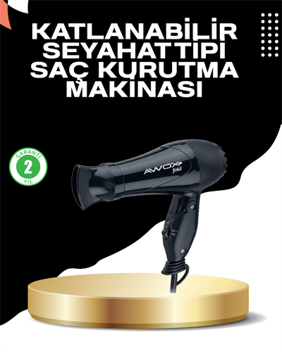 Katlanabilir Fön Makinesi Çift Isı ve Hız Ayarlı