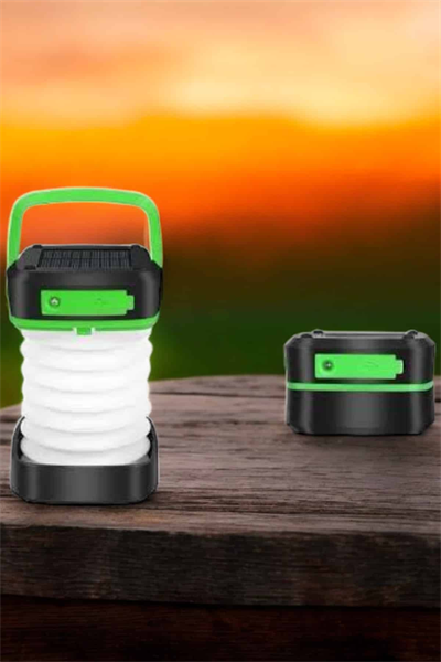 Katlanabilir Kamp Lambası Solar Fener Görünümlü 3 Kademeli Şarjlı