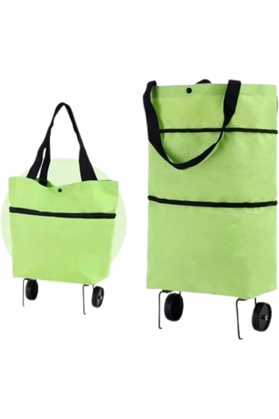 Katlanabilir Tekerlekli Alışveriş Çantası Pratik ve Detaylı Pazar Arabası