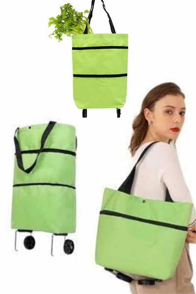 Katlanabilir Tekerlekli Alışveriş Çantası Pratik ve Detaylı Pazar Arabası