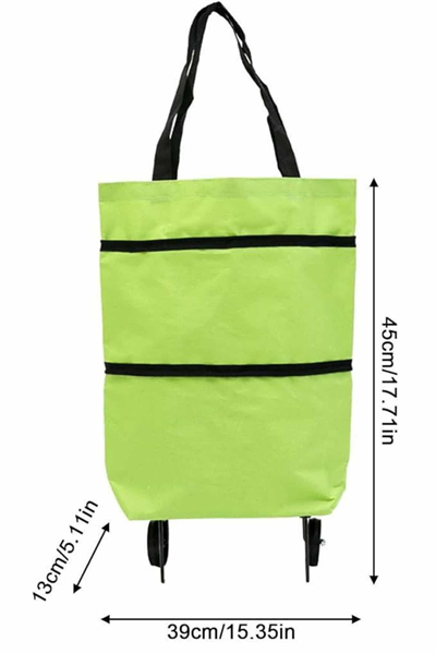 Katlanabilir Tekerlekli Alışveriş Çantası Pratik ve Detaylı Pazar Arabası