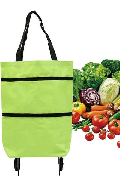 Katlanabilir Tekerlekli Alışveriş Çantası Pratik ve Detaylı Pazar Arabası