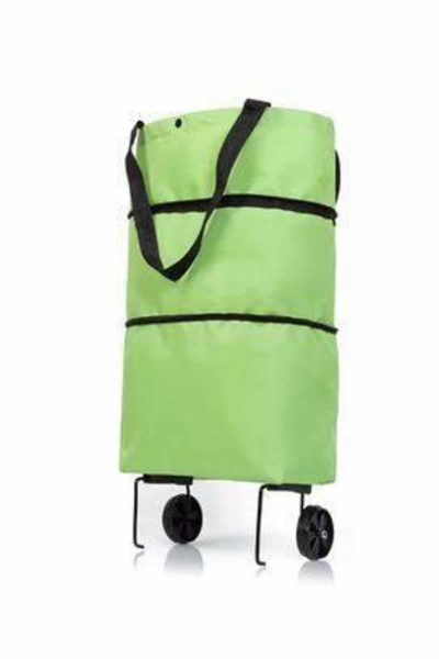 Katlanabilir Tekerlekli Pazar Market Çarşı Arabası Market Alışveriş Çantası