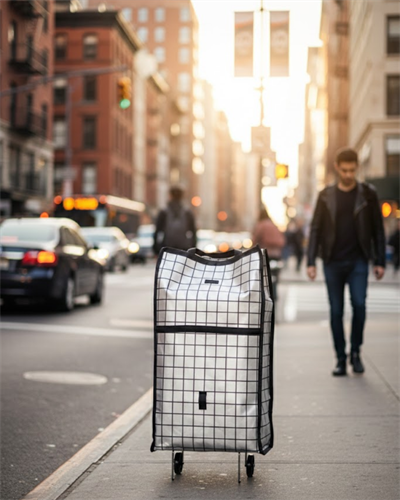 Katlanabilir Yapılı Çok Amaçlı Tekerlekli Alışveriş Çantası