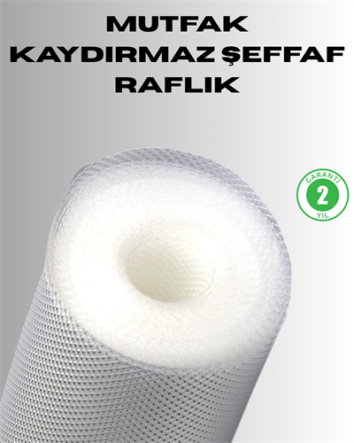 Kaydırmaz şeffaf raflık çekmece örtüsü 45x300 cm
