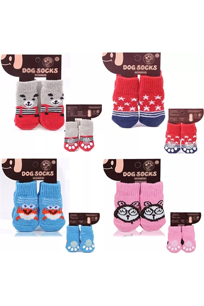 Kedi Köpek Kaydırmaz Örme Çorap