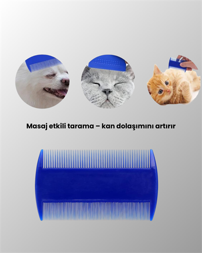 Kedi, Köpek ve Küçük Hayvanlar İçin 4 Parça Ergonomik Tarak Takımı