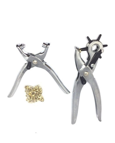 Kemer Delme Aparatı 2li Set Deri Kemer Çanta Ayakkabı Delme Pensesi