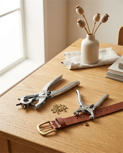 Kemer Delme Pensesi 2li Set Deri Ürünler İçin Pratik Delik Açma Aparatı