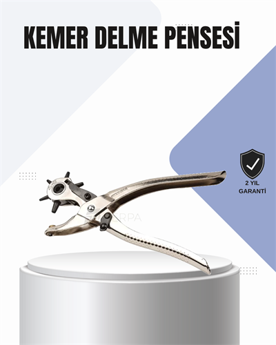 Kemer Delme Pensesi Çok Amaçlı 6 Farklı Delik Boyu Ayarlı Deri Delme Aleti