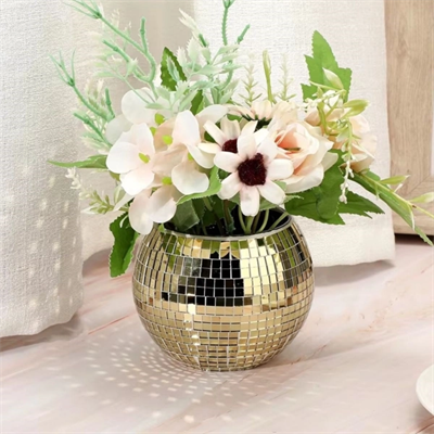 Kendinden Yapışkanlı Aynalı Kare Gold Sticker 30x30 Cm