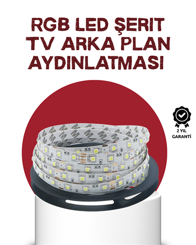 Kendinden Yapışkanlı LED Şerit Televizyon Aydınlatması 2mt