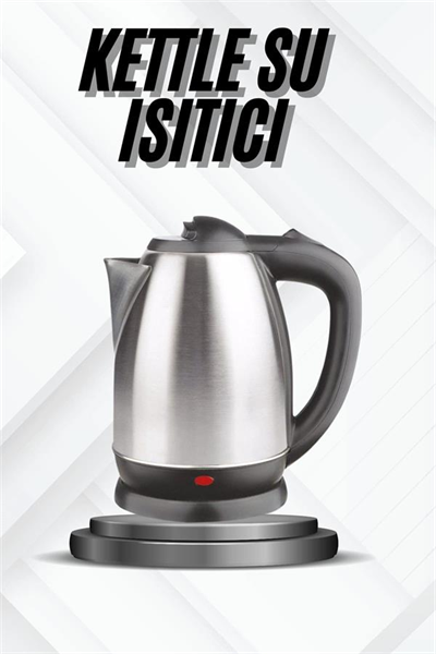 Kettle Su Isıtıcı C F Priz Uyumlu 220 - 240 V Paslanmaz Çelik Kablolu