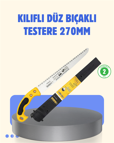 Kılıflı Budama Bahçe Testeresi 270 mm Düz Bıçaklı