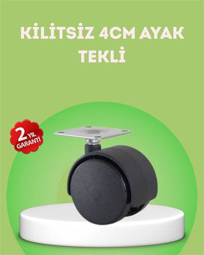 Kilitsiz 4 cm Mobilya Ayağı Tek Adet Pratik ve Dayanıklı