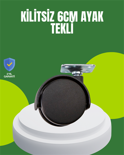 Kilitsiz 6 cm Tekerlek Ayak Tek Adet