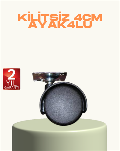 Kilitsiz Mini Tekerlek Ayak 4 cm 4’lü Set Kolay Montaj