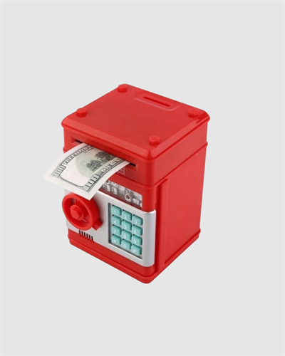 Kırmızı ATM Kasa Tipi Para Biriktirme Kumbarası