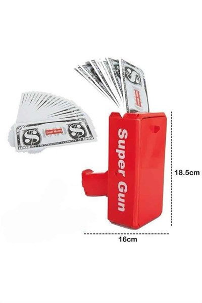 Kırmızı Çocuklara Özel Para Fırlatma Makinesi Para Saçma Tabancası
